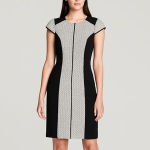 Antonio Melani Sheath Dress Office Siren Quiet Luxury Tweed Size 4 Academia